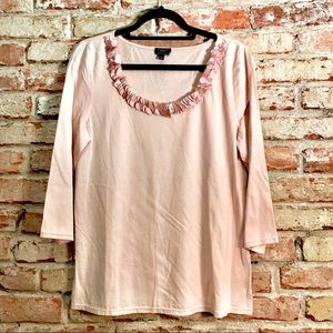 Talbots || Statement Scoop Neck Top